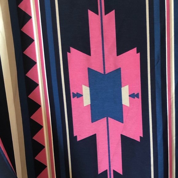 Fashion Express Women’s Dress Small Purple/Blue/Creams - Picture 5 of 7